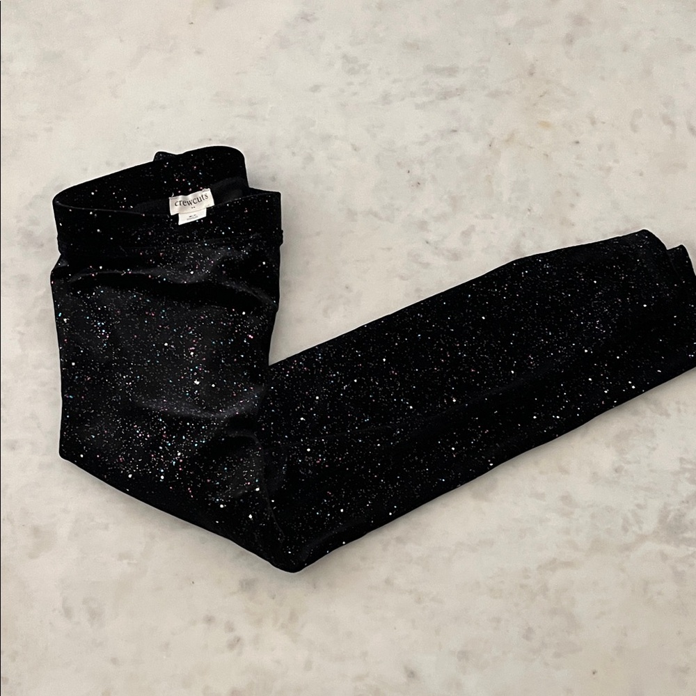 J. Crew Black Sparkle Girls Leggings